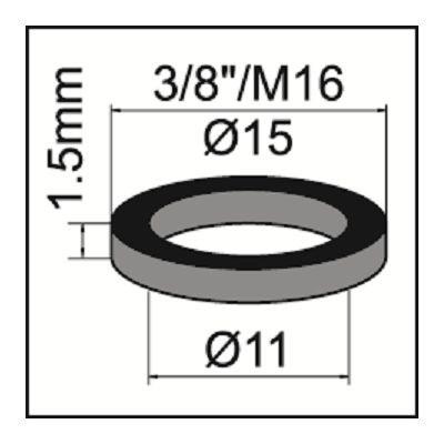 Gumowa uszczelka do perlatora M16x1 oraz 3/8''